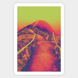 Surreal sunrise footpath Sticker